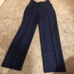 Bend Over vintage blue slacks sz 10s polyester NWT